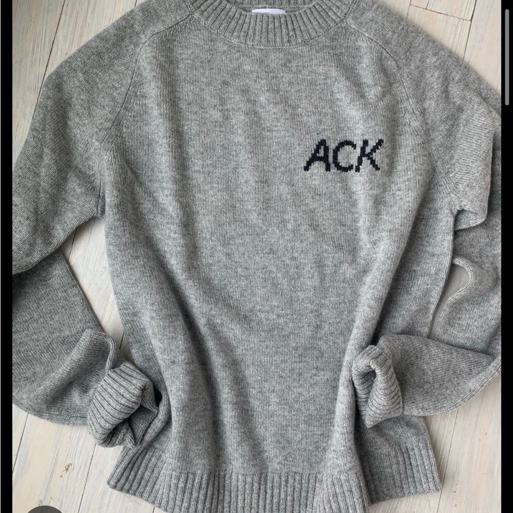 Pink pineapple Nantucket cashmere sweater SMALL